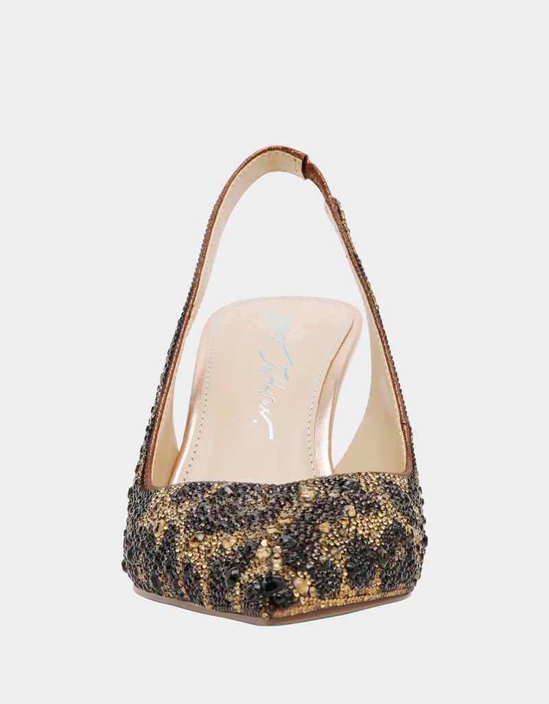 BETSEY JOHNSON SHOES SB CLARK LEOPARD FRONT