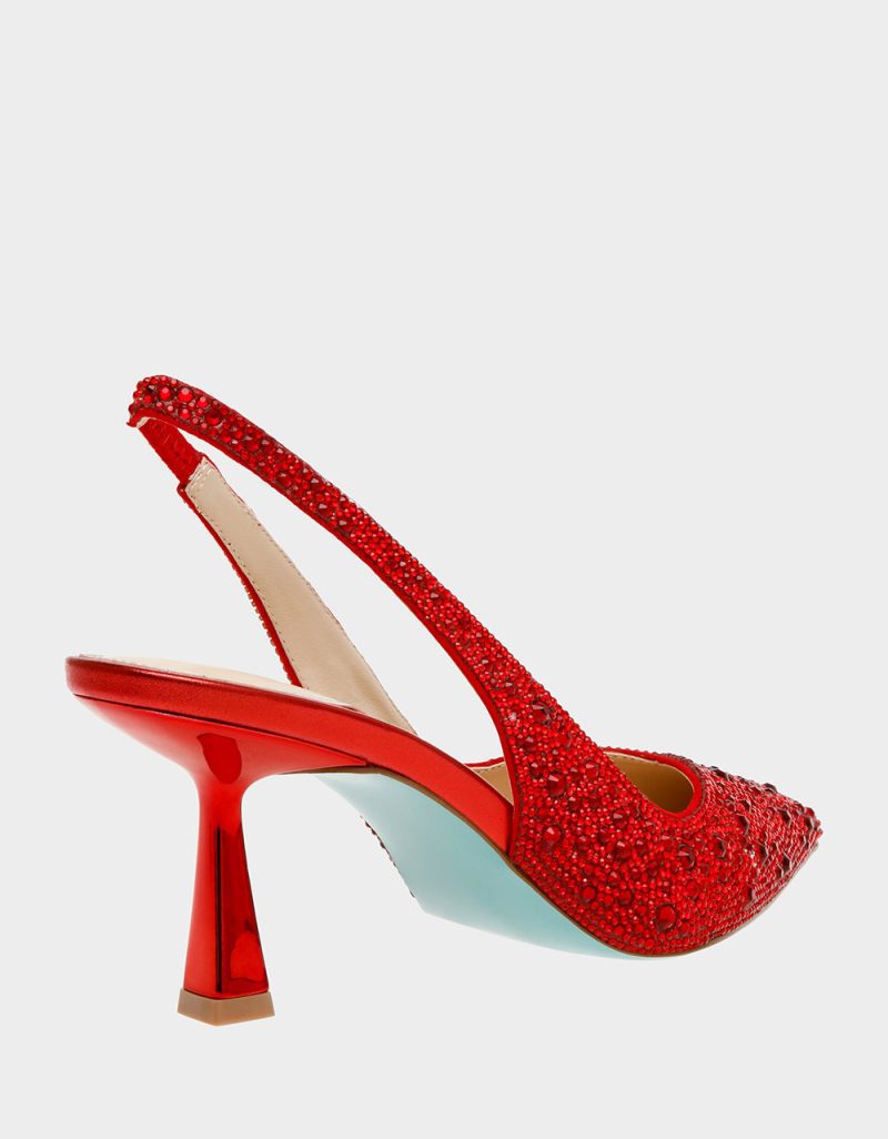 BETSEY JOHNSON SHOES SB CLARK RED ALT1