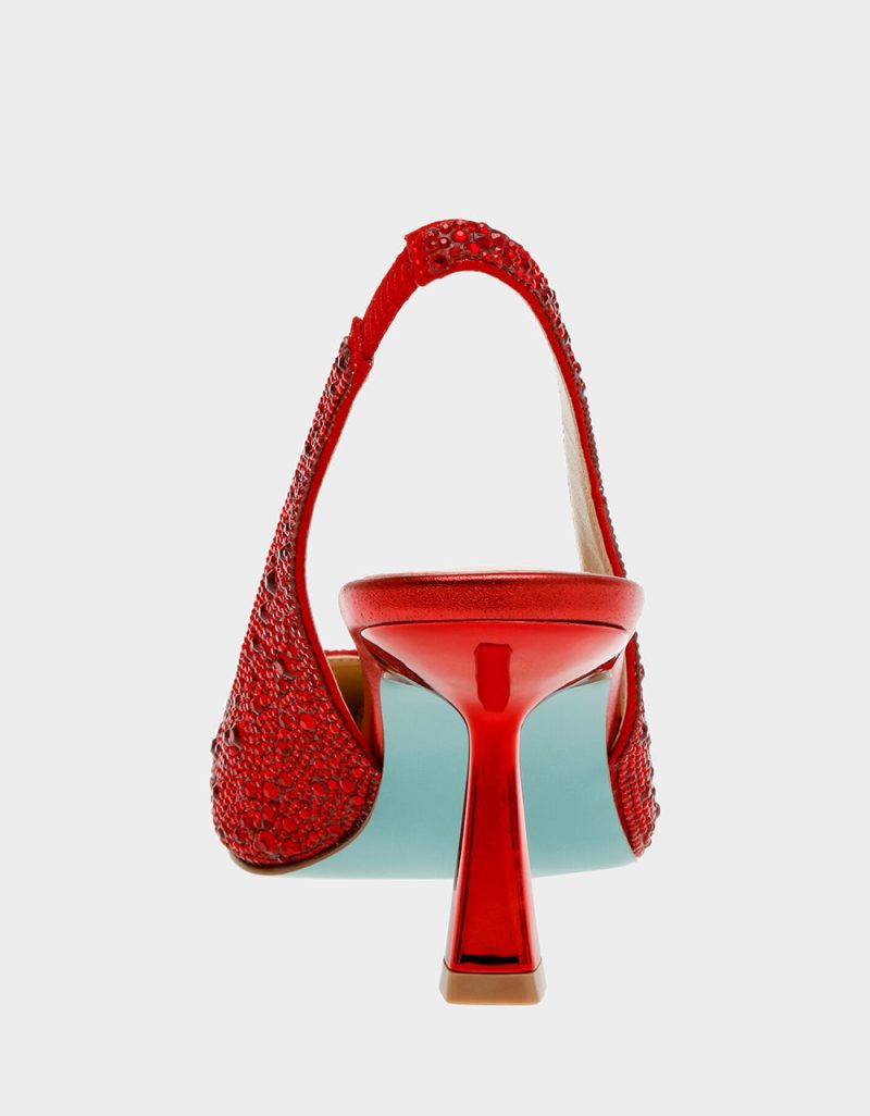 BETSEY JOHNSON SHOES SB CLARK RED BACK