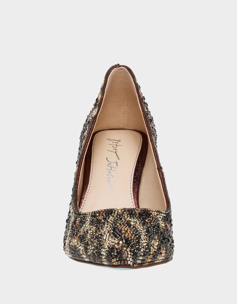 BETSEY JOHNSON SHOES SB JODY LEOPARD FRONT