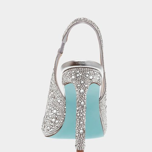 BETSEY JOHNSON SHOES SB MINA SILVER BACK