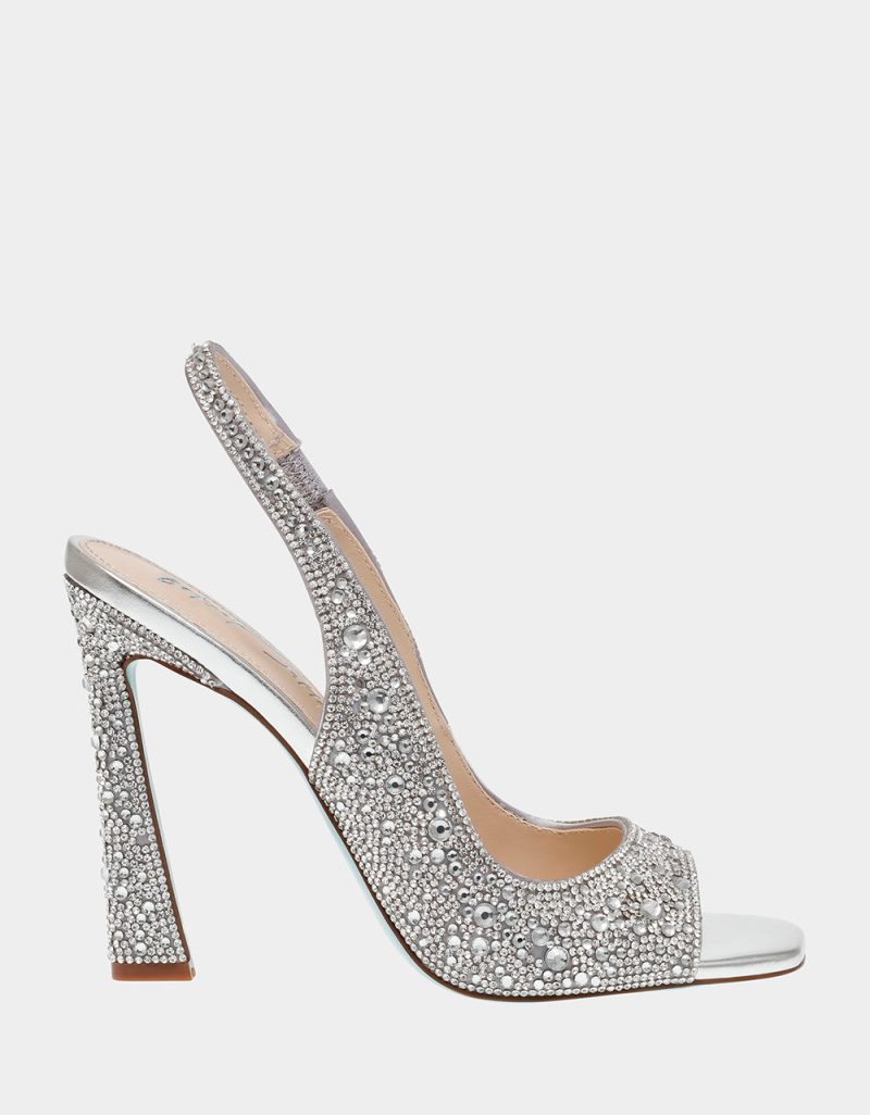 BETSEY JOHNSON SHOES SB MINA SILVER SIDE