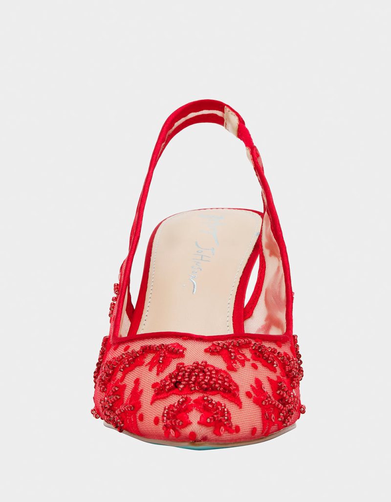 BETSEY JOHNSON SHOES SB NIKKI RED FRONT