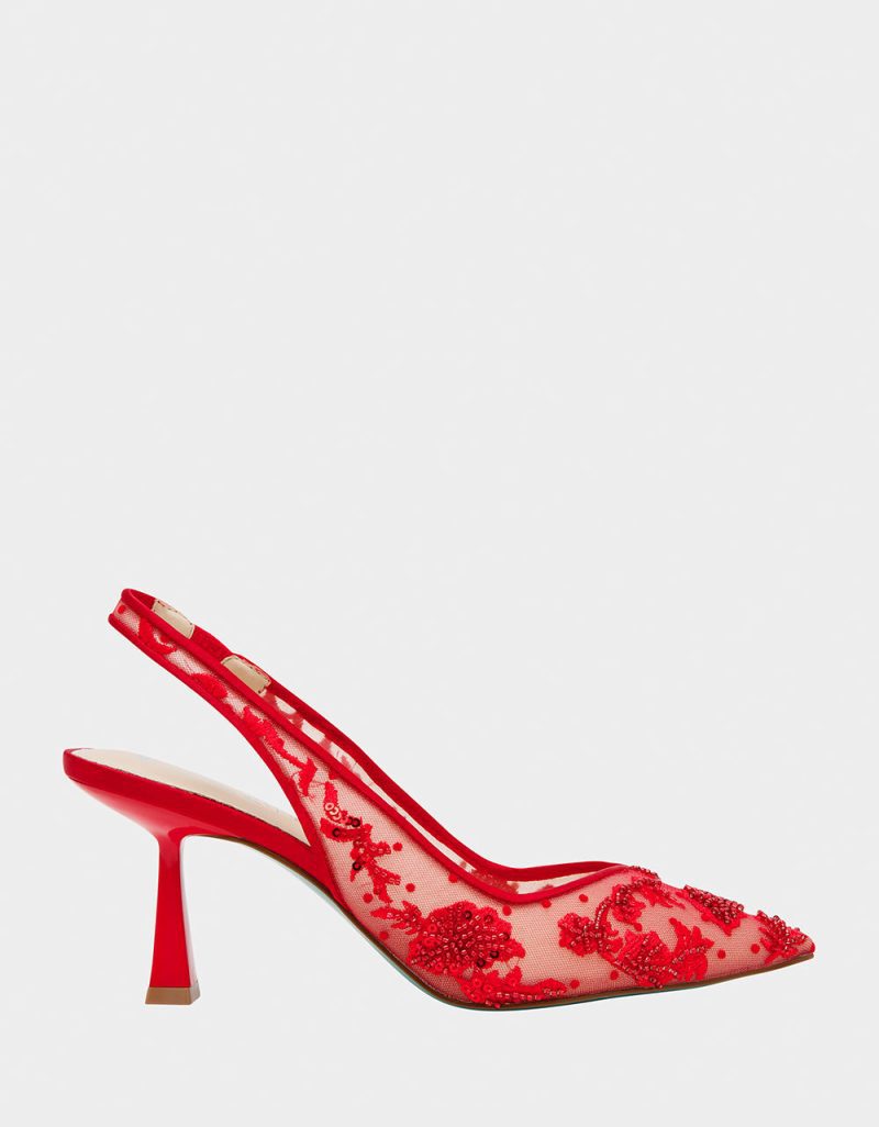 BETSEY JOHNSON SHOES SB NIKKI RED SIDE