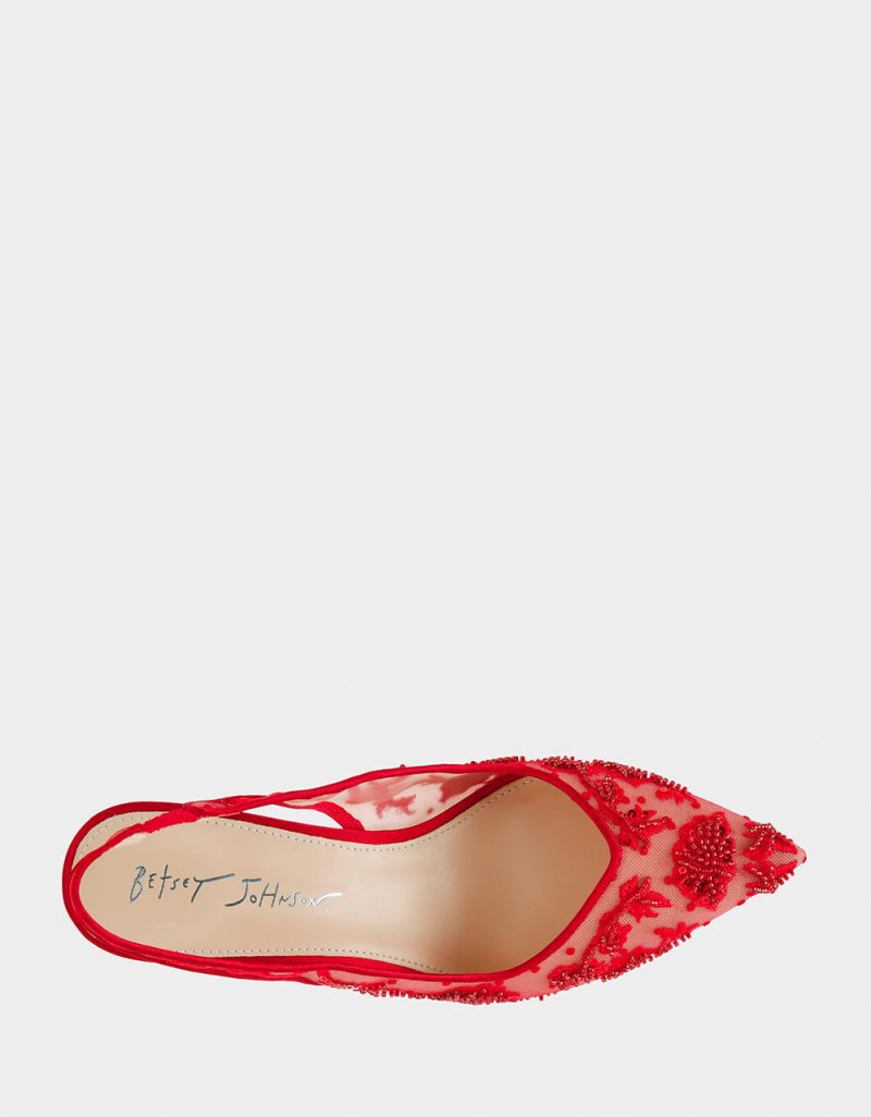 BETSEY JOHNSON SHOES SB NIKKI RED TOP