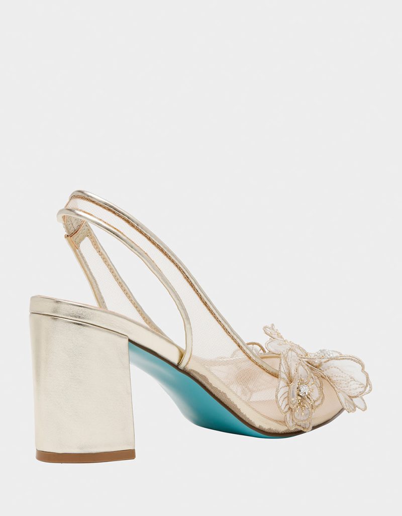 BETSEY JOHNSON SHOES SB PETRA GOLD ALT1