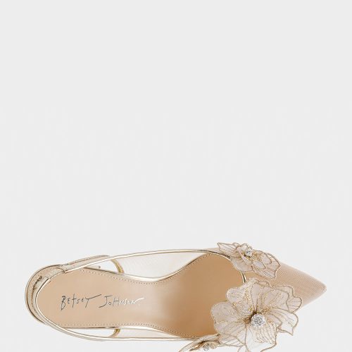 BETSEY JOHNSON SHOES SB PETRA GOLD TOP