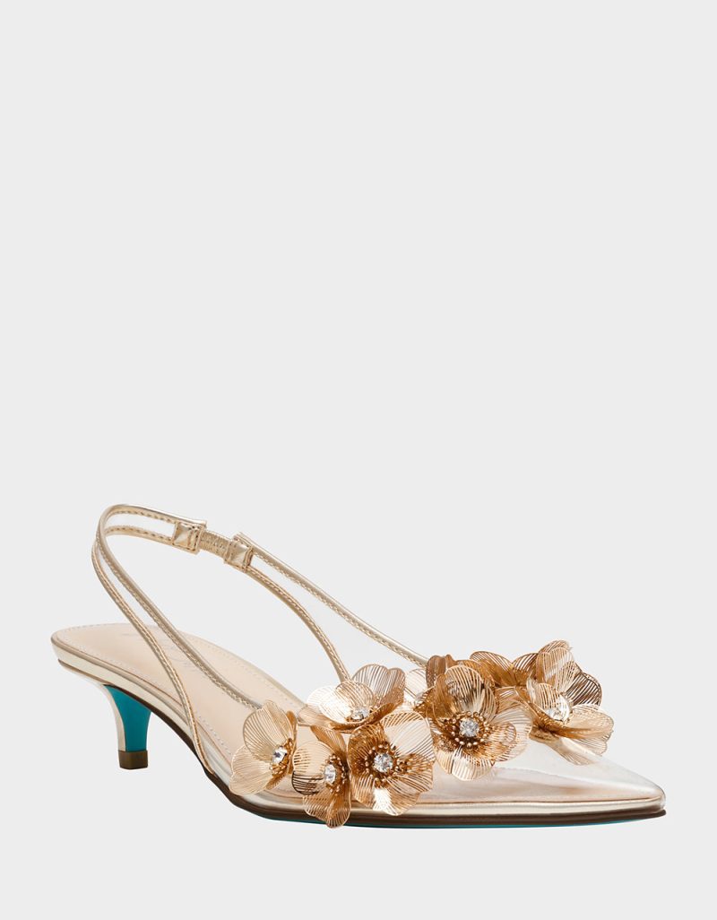 BETSEY JOHNSON SHOES SB ROBIN GOLD