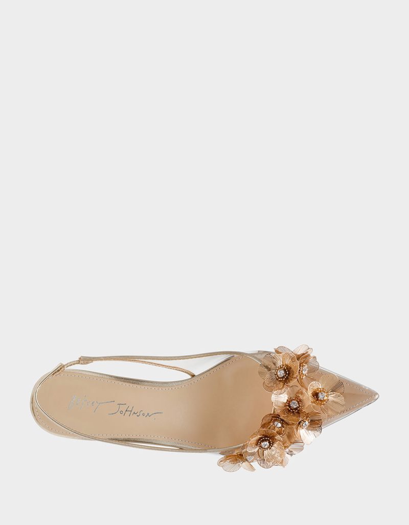 BETSEY JOHNSON SHOES SB ROBIN GOLD TOP