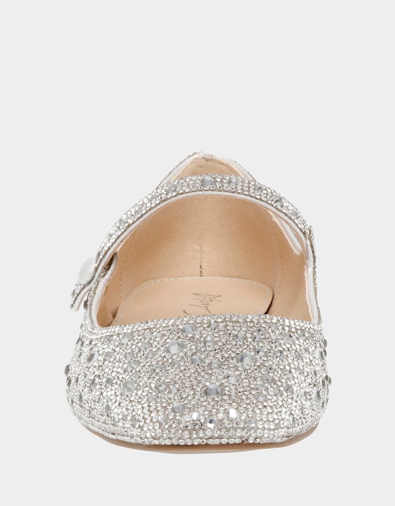 BETSEY JOHNSON SHOES SB TESS SILVER FRONT