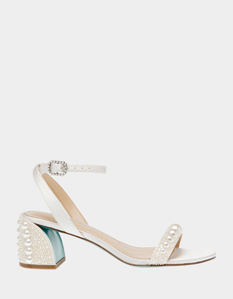 BETSEY JOHNSON SHOES SB TINA IVORY SIDE