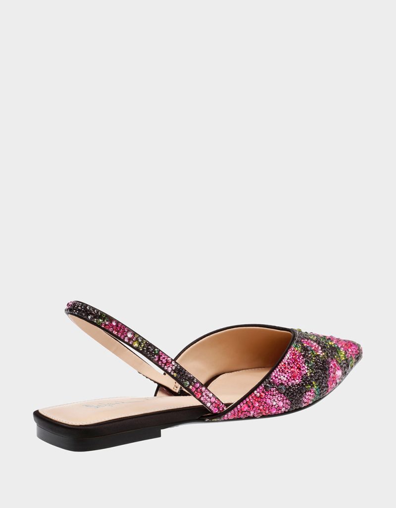 BETSEY JOHNSON SHOES SB VANCE BLACK PINK FLORAL ALT1