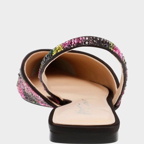 BETSEY JOHNSON SHOES SB VANCE BLACK PINK FLORAL BACK