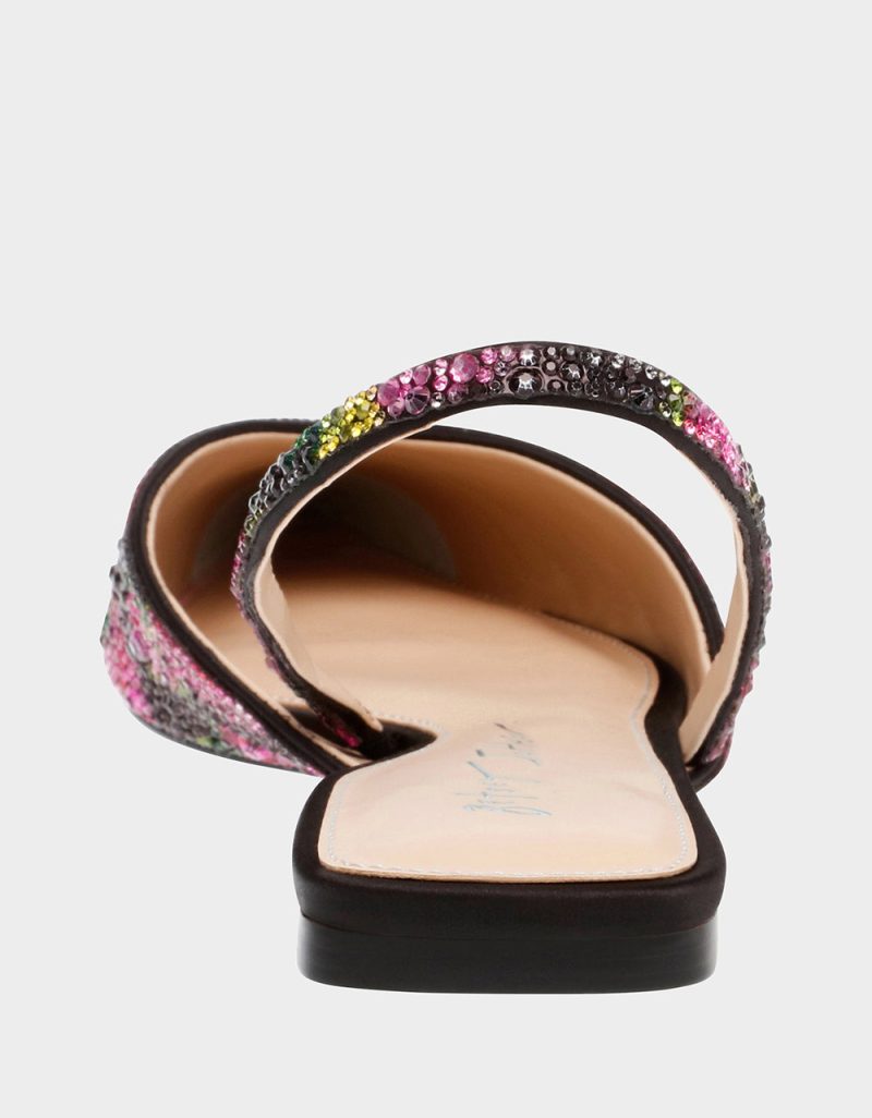 BETSEY JOHNSON SHOES SB VANCE BLACK PINK FLORAL BACK