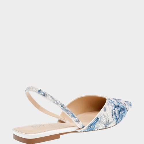 BETSEY JOHNSON SHOES SB VANCE BLUE WHITE FLORAL ALT1