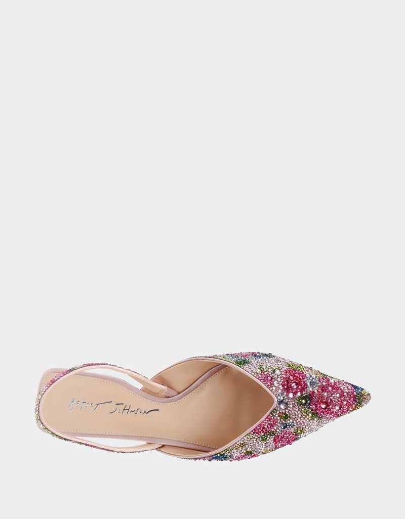 BETSEY JOHNSON SHOES SB VANCE FLORAL MULTI TOP