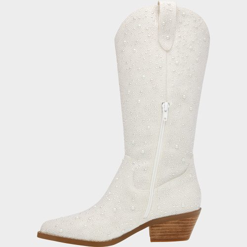 BETSEYJOHNSON BOOTS SB DALAS IVORY INSIDE