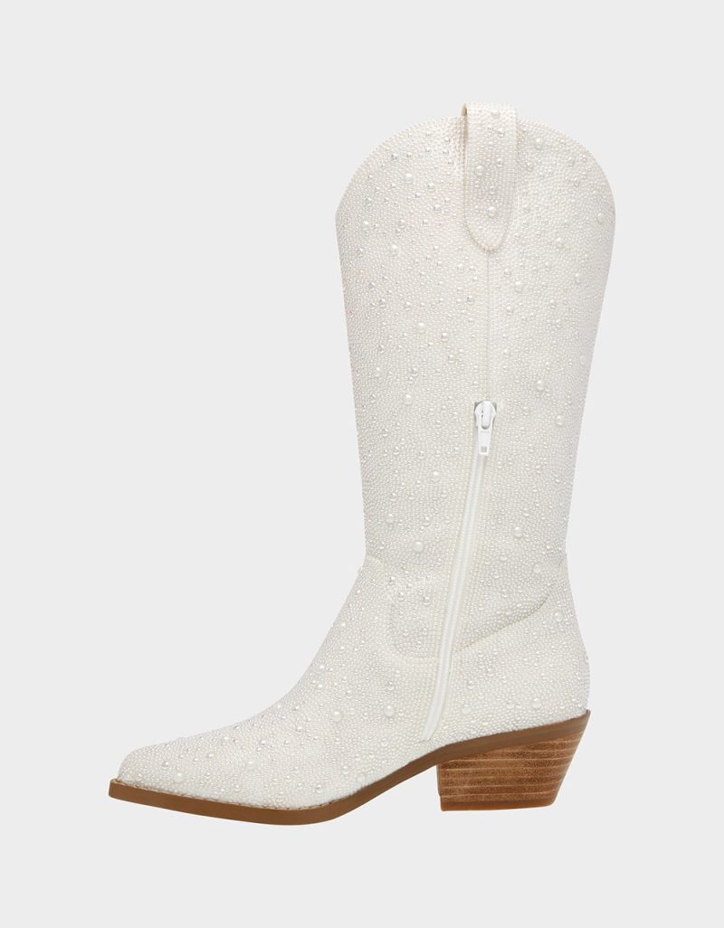 BETSEYJOHNSON BOOTS SB DALAS IVORY INSIDE