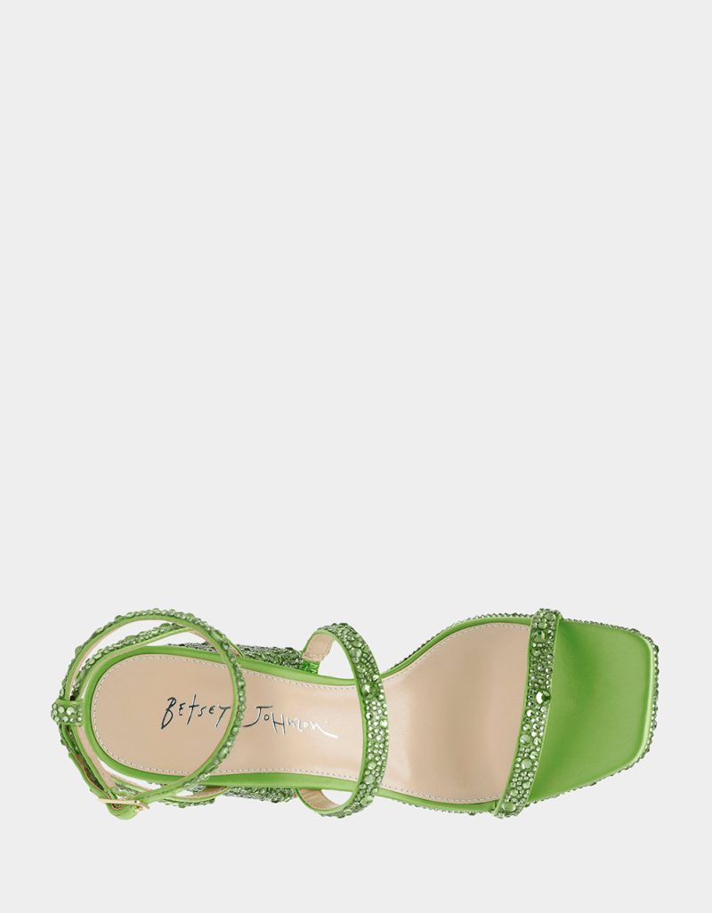 BETSEYJOHNSON SANDALS SB DENNI LIME TOP