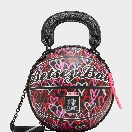 KITSCH BETSEY BALL BAG BLACK MULTI - HANDBAGS - Betsey Johnson